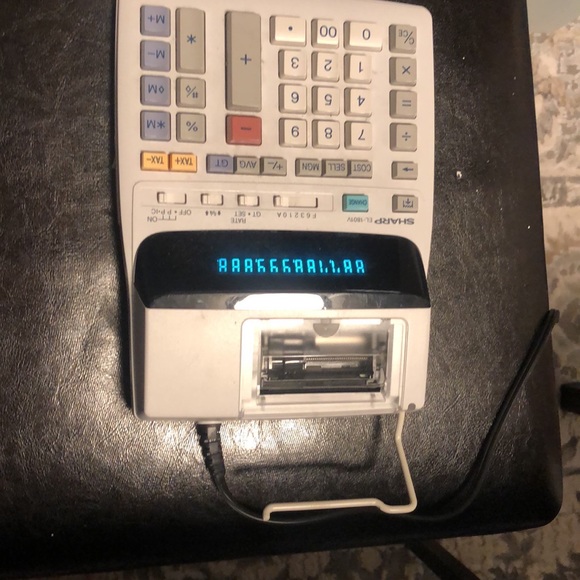 Sharp EL-1801V Portable 12-Digit 2-Color Serial Printing Calculator - Picture 9 of 12